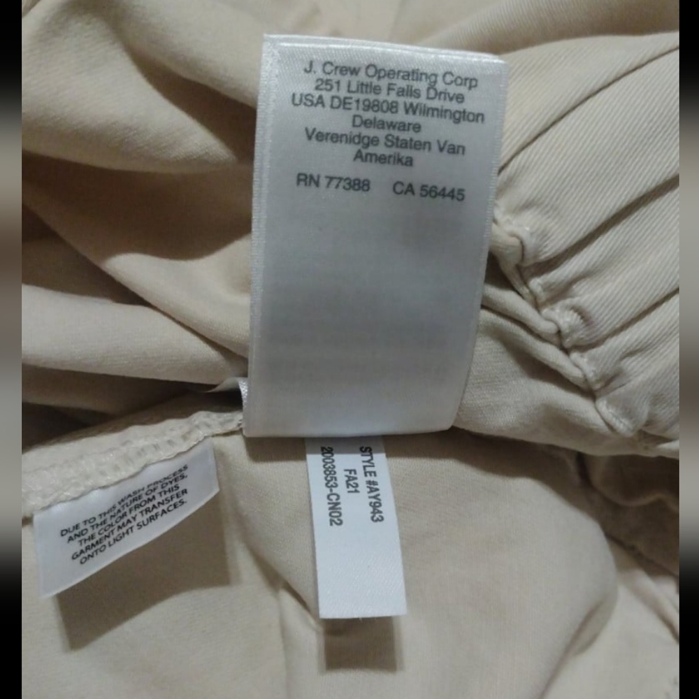 J Crew Pull-On Wide Leg Chino Pants MT sz s/m - Picture 6 of 11
